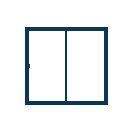 Aluminium sliding door opening animation